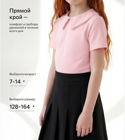 Блузка для девочки, розовый
